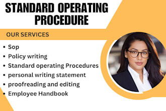 write and develop policies and procedures, sops for your business