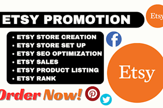 do etsy promotion social media marketing etsy sales etsy listing etsy seo