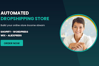 build an automated dropshipping store on shopify wix or wordpress