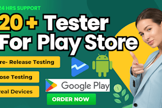 provide real tester for google play closed testing