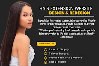 design hair extension website hair extension shopify store hair extension store