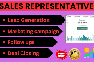be sales representative, sales closer, lead generation or sales navigator