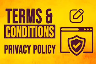 be your lawyer for any legal contract, terms and conditions, privacy policy