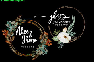 do memorable, anniversary, wedding and monogram logo design in 24 hrs