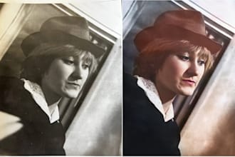 restore, upscale, fix, and colorize old or blurry photos