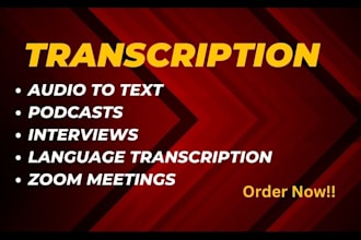 do phone call, zoom meeting, english and flawless transcription