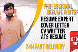 write and upgrade resume, cv, cover letter, linkedin
