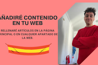 write content for your website in spanish