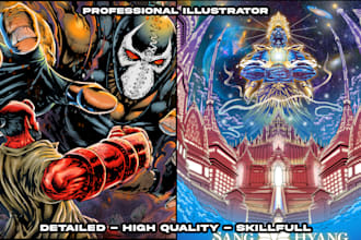 badass artwork for comic, and cover book