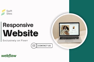 create custom, responsive webflow website for your business