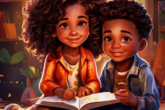 create african american children book illustration and book cover