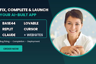 fix, complete and launch your lovable base44 replit using cursor or claude app