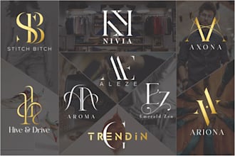 do luxury fashion initial letter wordmark and clothing brand logo