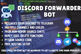 create a discord to telegram forwarder bot