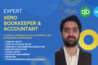 do setup, clean up, bookkeeping and accounting in xero, quickbooks and odoo