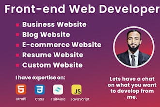 build exciting landing page for your website with html, CSS, tailwindcss and js