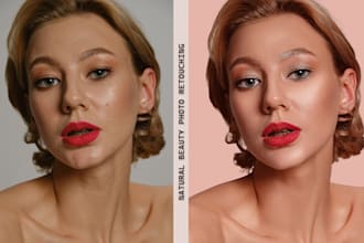 do high end natural beauty photo retouching