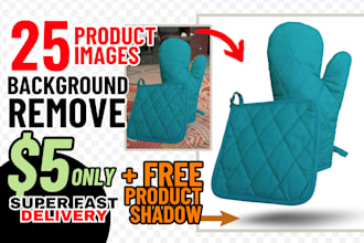professionally remove product background and add free shadow