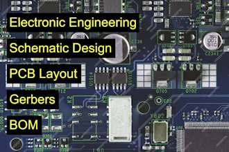 create the circuit design, schematic, and pcb layout for your electronic project