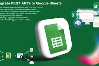build, fix, integrate any API to google sheets,