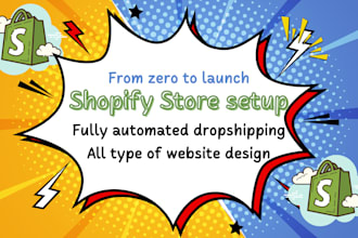 setup and design shopify store,dropshiping shopify website