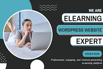 build wordpress elearning lms website with learndash, tutor lms