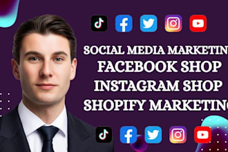 setup facebook shop, social media marketing instagram shop for shopify marketing