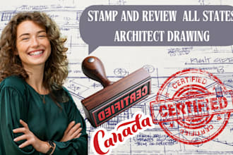 stamp, review and seal mechanical engineering drawings for canada on, ab, bc,
