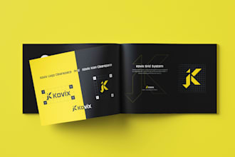do minimal logo and brand identity with full branding kit
