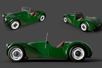 create low poly, high poly vehicles for games and cartoons