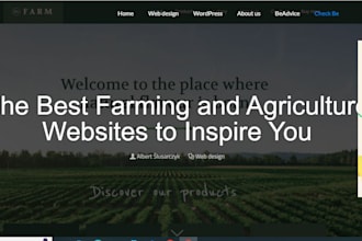 create farming website agriculture website for your agric project