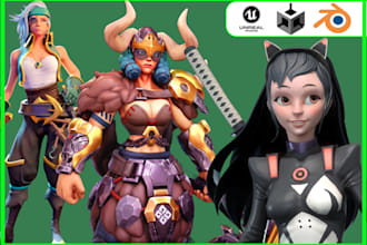 stylized 3d character model, cartoon character design, 3d game character rigging