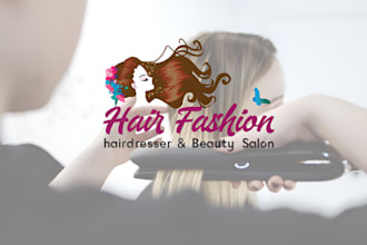 do elegant fashion, beauty salon, cosmetic spa hair salon logo design