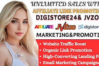 promote digistore24 link, jvzoo, affiliate marketing link,to make passive income