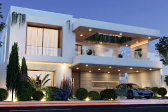 redesign luxurious apartment elevation plan,garden,house enviroment,room layout