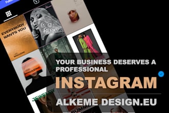 design a premium instagram grid system for your brand identity