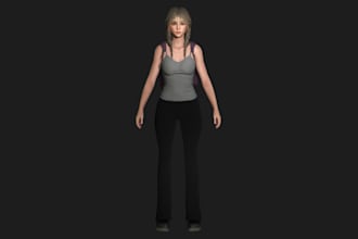 model stylized 3d character,rig to ue5 mannequin,3d cartoon model, nsfw, blender