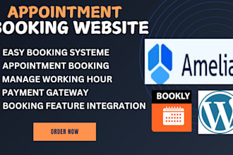setup appointment online booking website on bookly pro and amelia