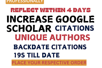 increase google scholar citations, backdate citations, for debut researcher gs