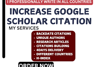 publish articles to increase google scholar citation, h index, backdate citation