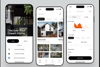 build an event management app and real estate app or website, agent app