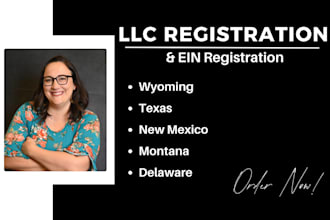 register US llc, ein, seller permit, boi report in wyoming, delaware, new mexico