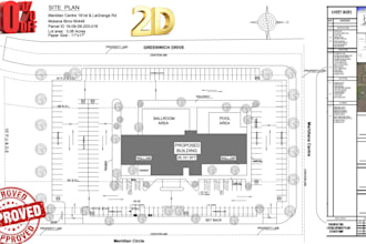 draw your property plot plan, site plan for permit in a day