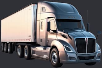 do realistic 3d car model, truck, vehicle, car rendering, fivem, 3d car model