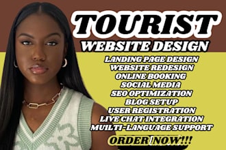 tourist website travel booking website travel agency website