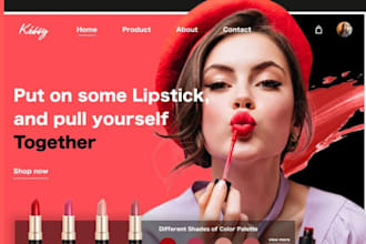 design lip gloss shopify store makeup salon store beauty lip balm website
