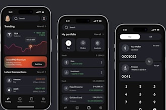 develop fintech app, payment app, crypto wallet app, or bank app, ui UX design