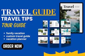 write amazing travel trip, travel itinerary, event trifold, trip brochure design