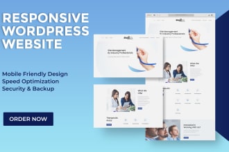 design, recreate and develop a responsive wordpress website