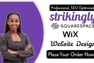 design or redesign professional strikingly website squarespace landing page